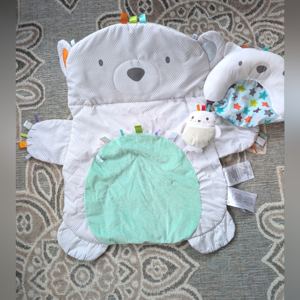 Bright Starts Polar Bear Tummy Time Prop & Play Mat